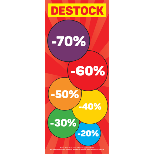 Affiche vitrine Déstockage