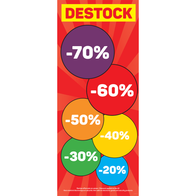 Affiche vitrine Déstockage