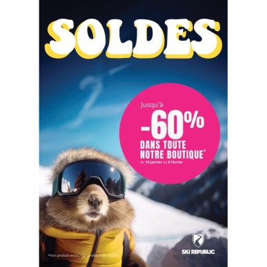 AFFICHE SOLDES - SKI REPUBLIC