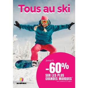 AFFICHE TOUS AU SKI - SKI REPUBLIC