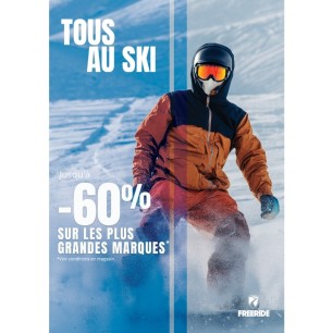 AFFICHE TOUS AU SKI - FREERIDE